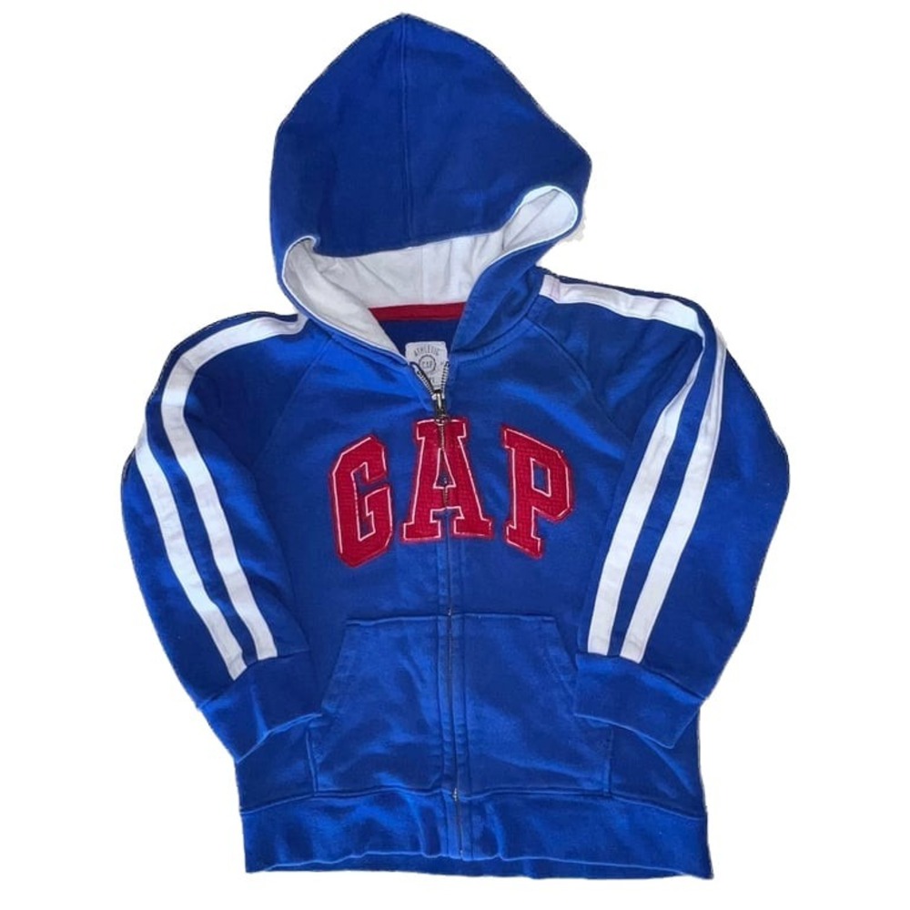 Gap × Hype × Streetwear Sun Faded Gap Y2k Vintage Spellout Logo Zip Hoodie Ath